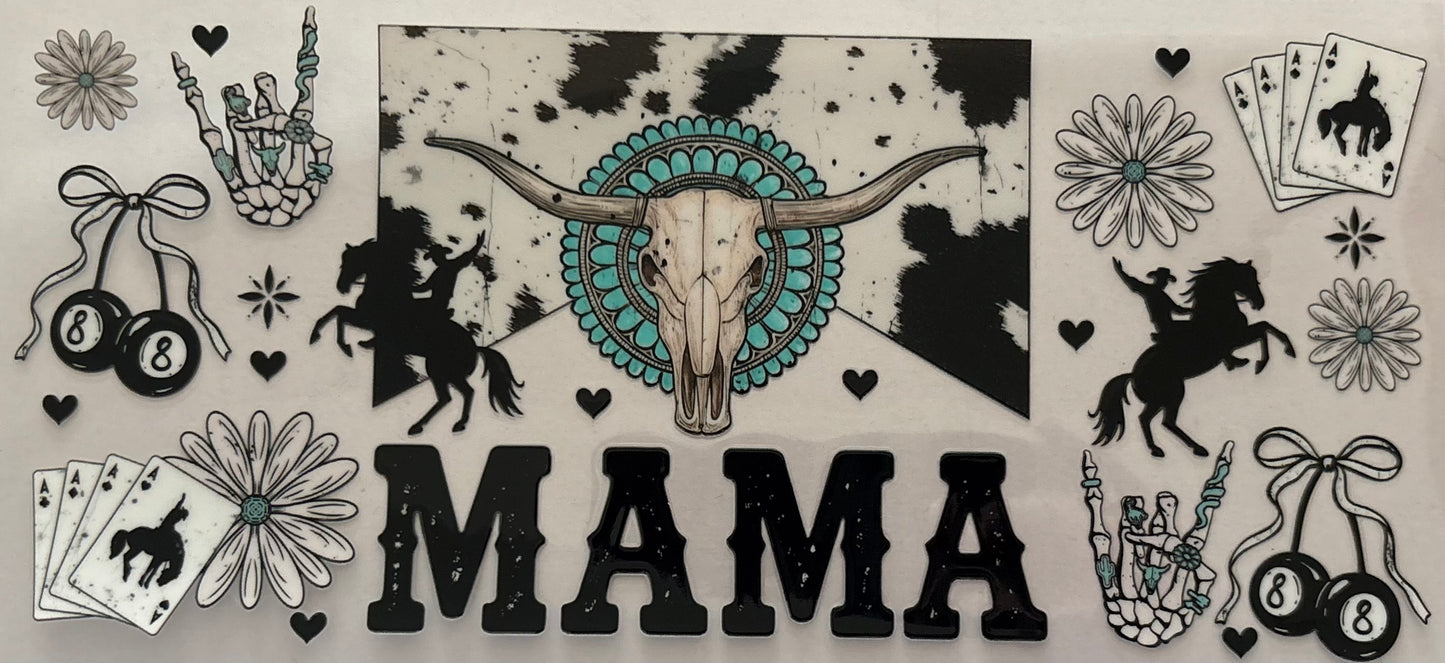 Turquoise Western Momma Decal