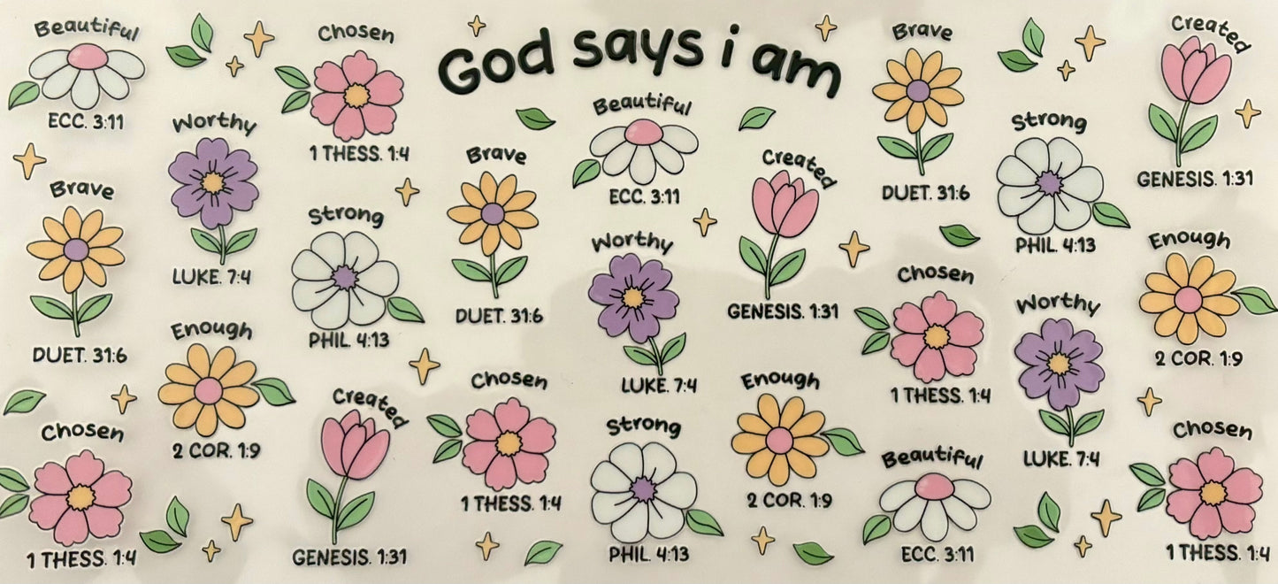 God Says I Am Decal