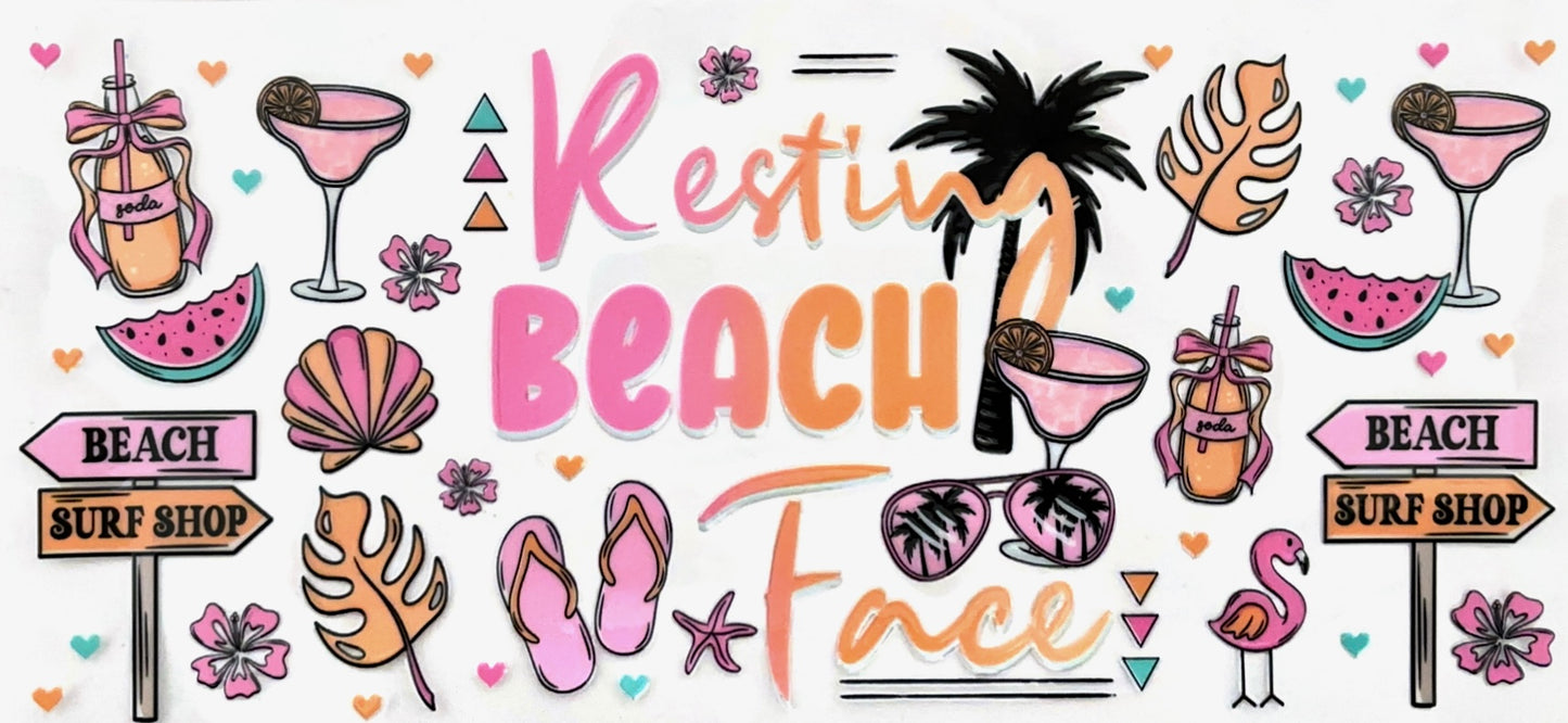 Resting Beach Face Decal #15