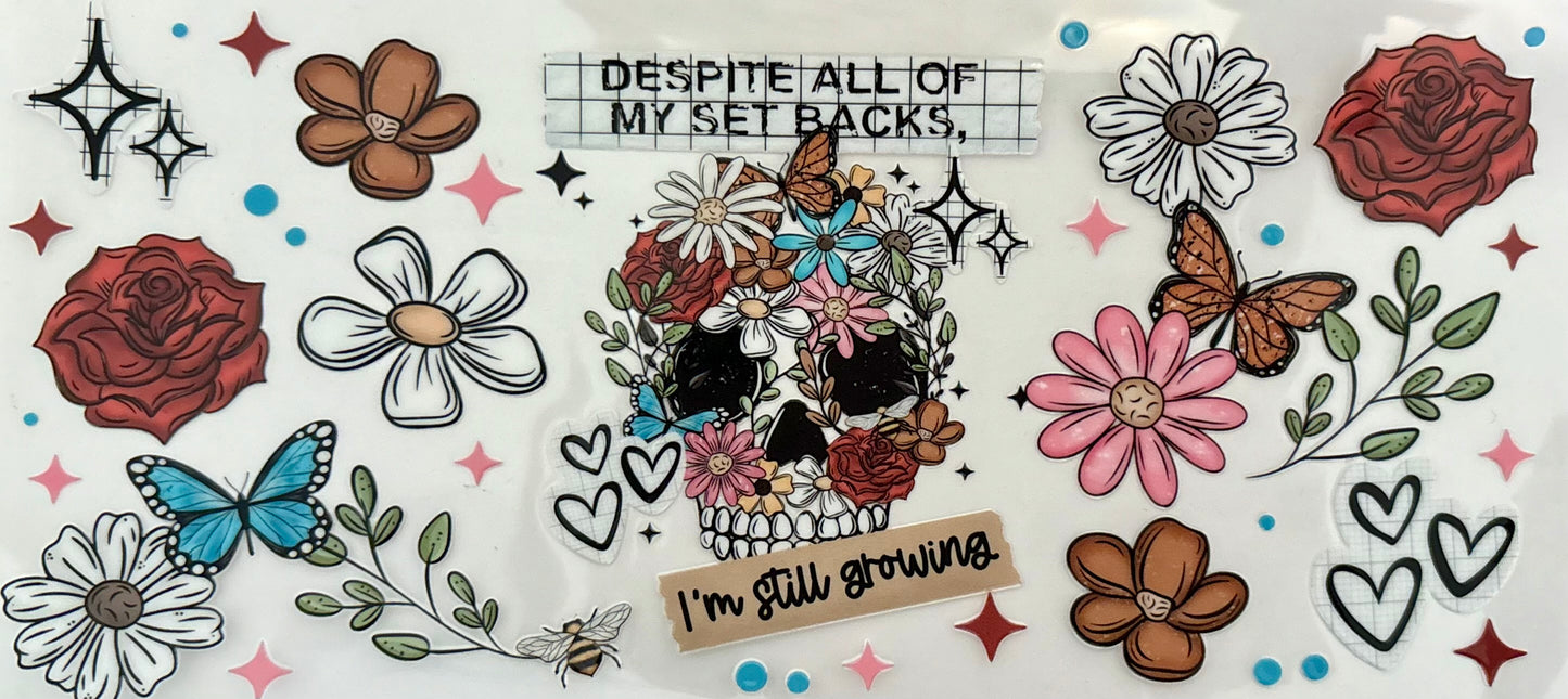 Skull Floral Decal