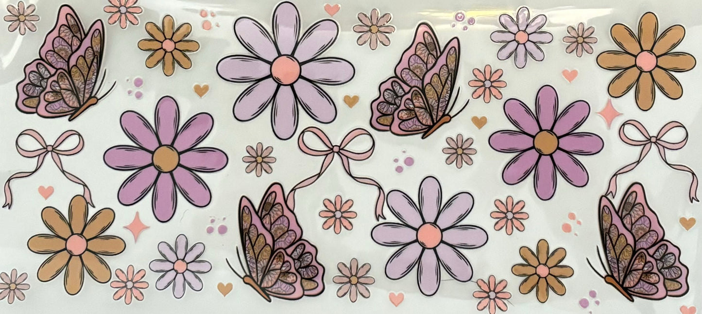 Butterflies & Flowers Decal