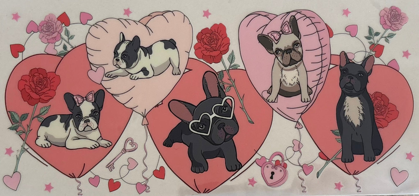 Frenchie Valentines Decal