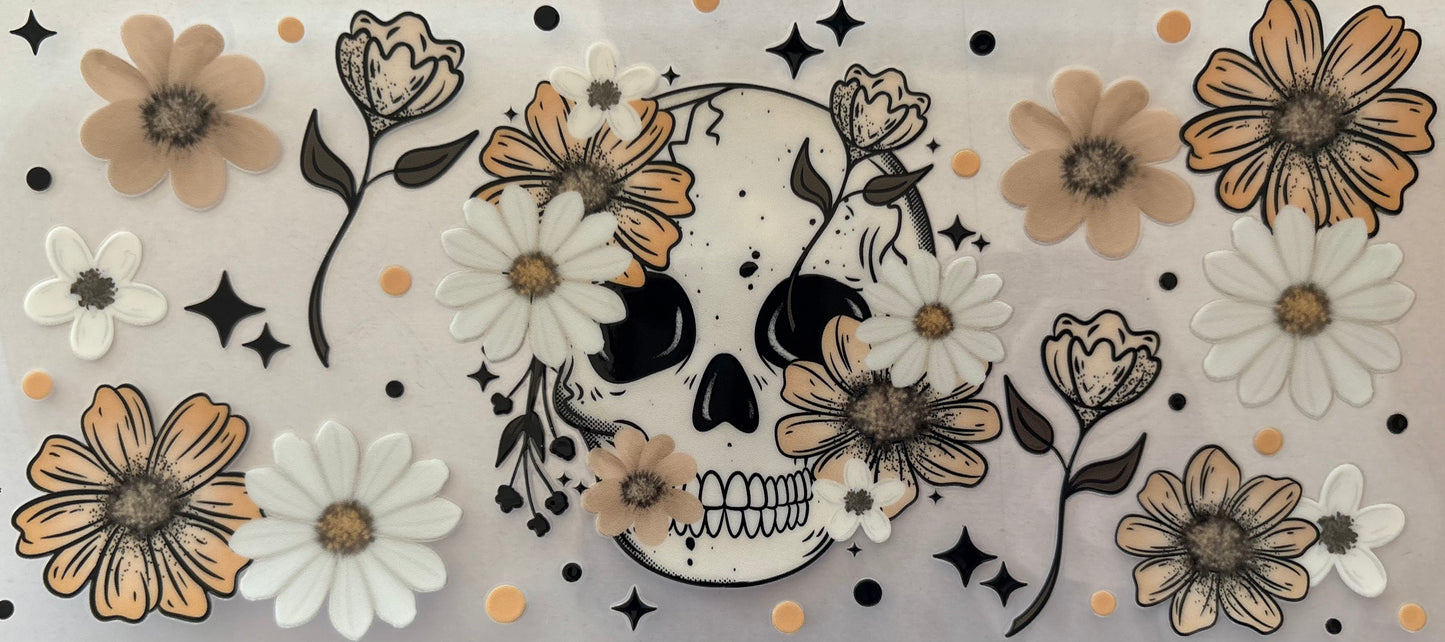 Floral Skull Decal