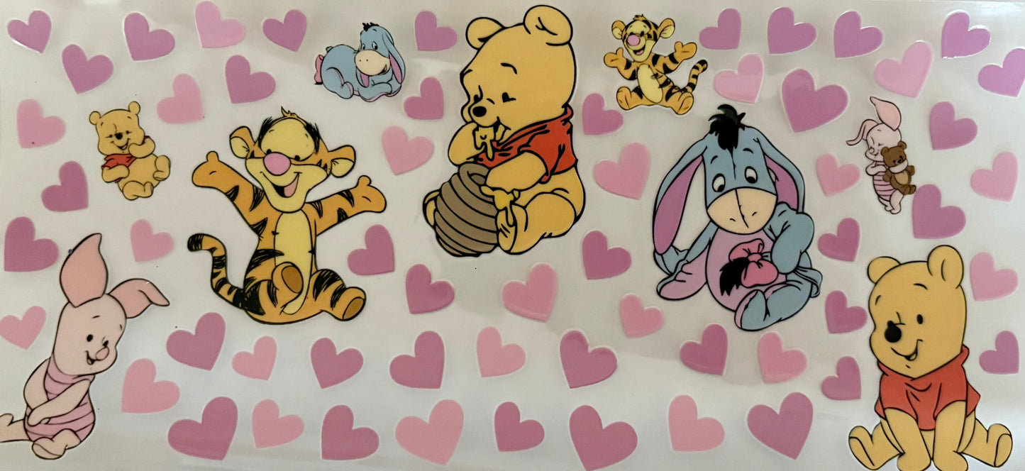 Pooh & Hearts Decal