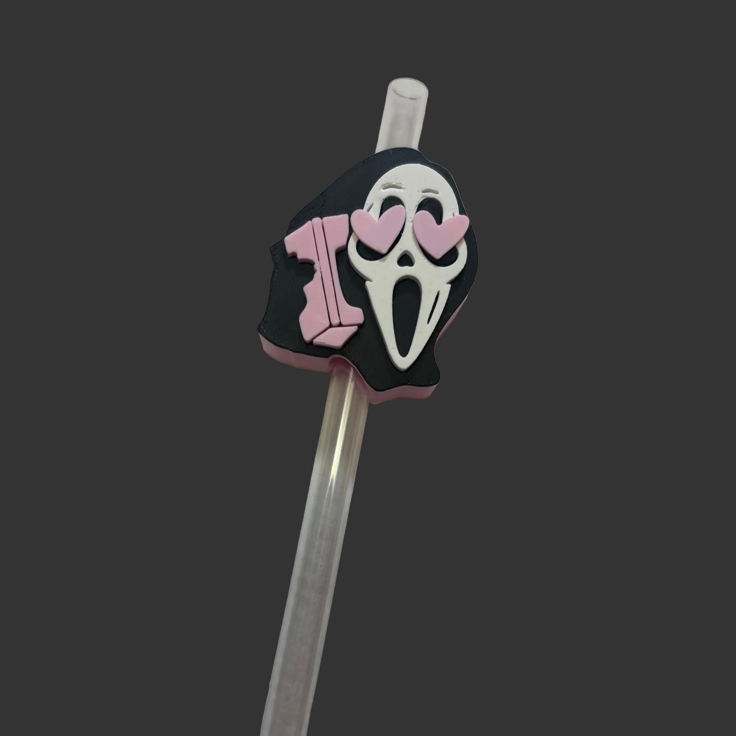 Ghost Face Straw Topper