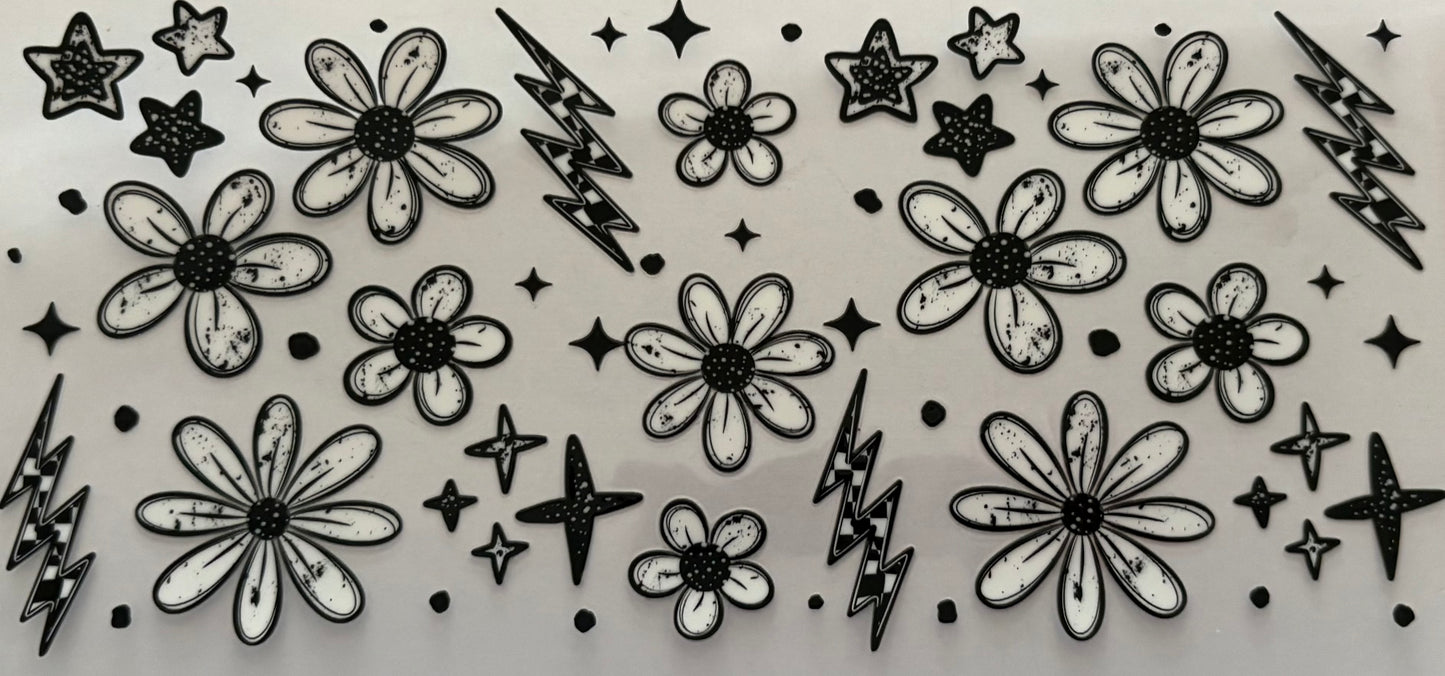 Flowers & Lightning Decal