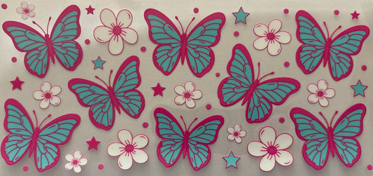 Butterflies & Flowers Decal