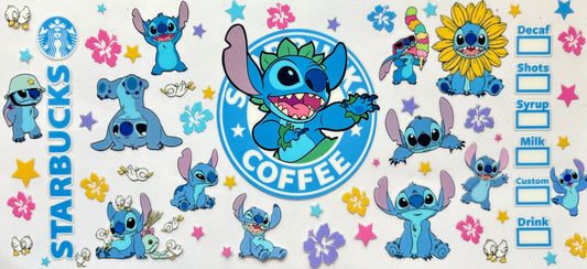 Stitch Coffee Decal