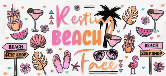 Resting Beach Face Decal #15