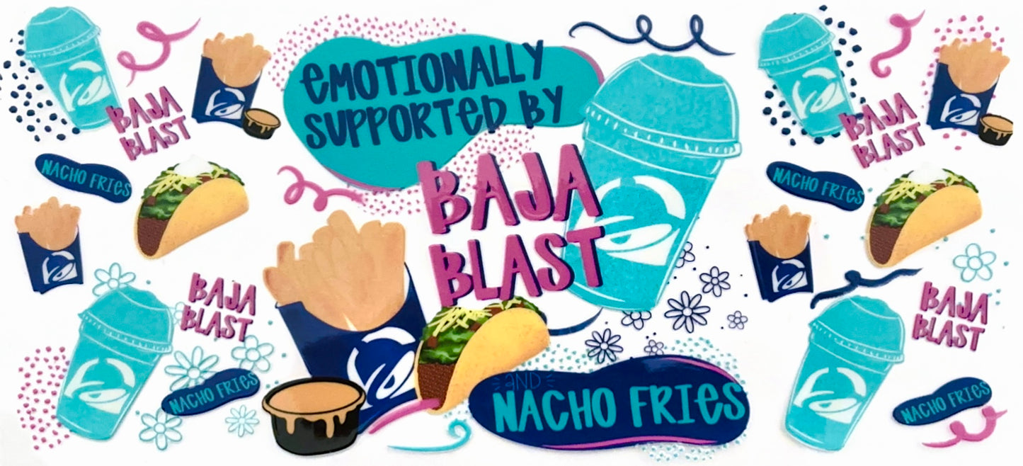Emotional Supported By Baja Blast Decal #39
