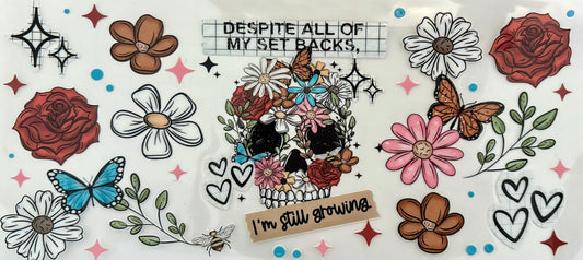 Skull Floral Decal