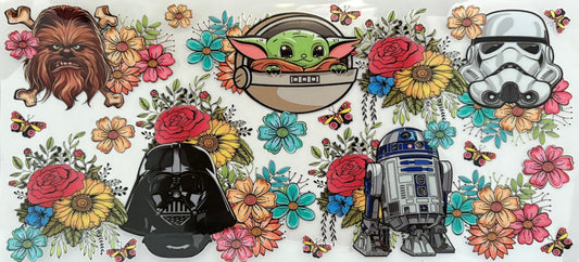 Star Wars Floral Decal