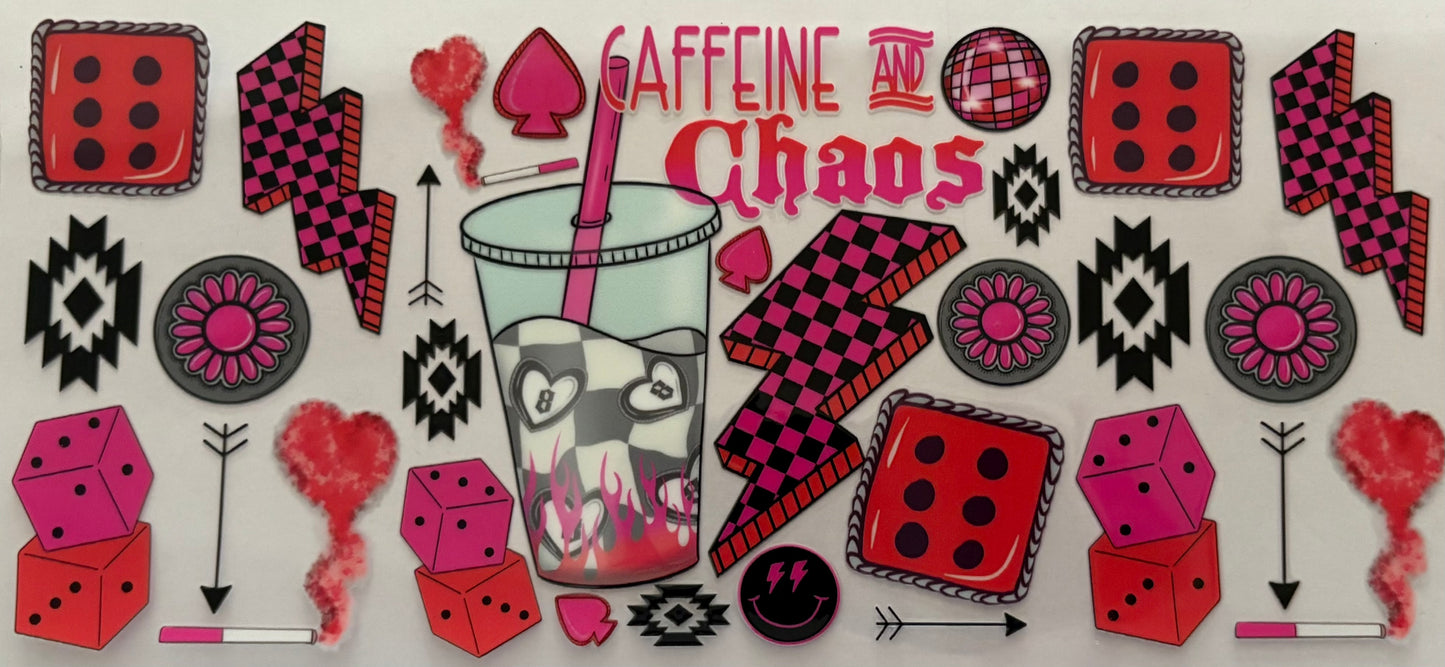 Caffeine & Chaos Decal