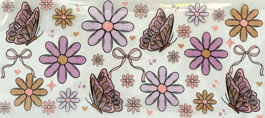 Butterflies & Flowers Decal