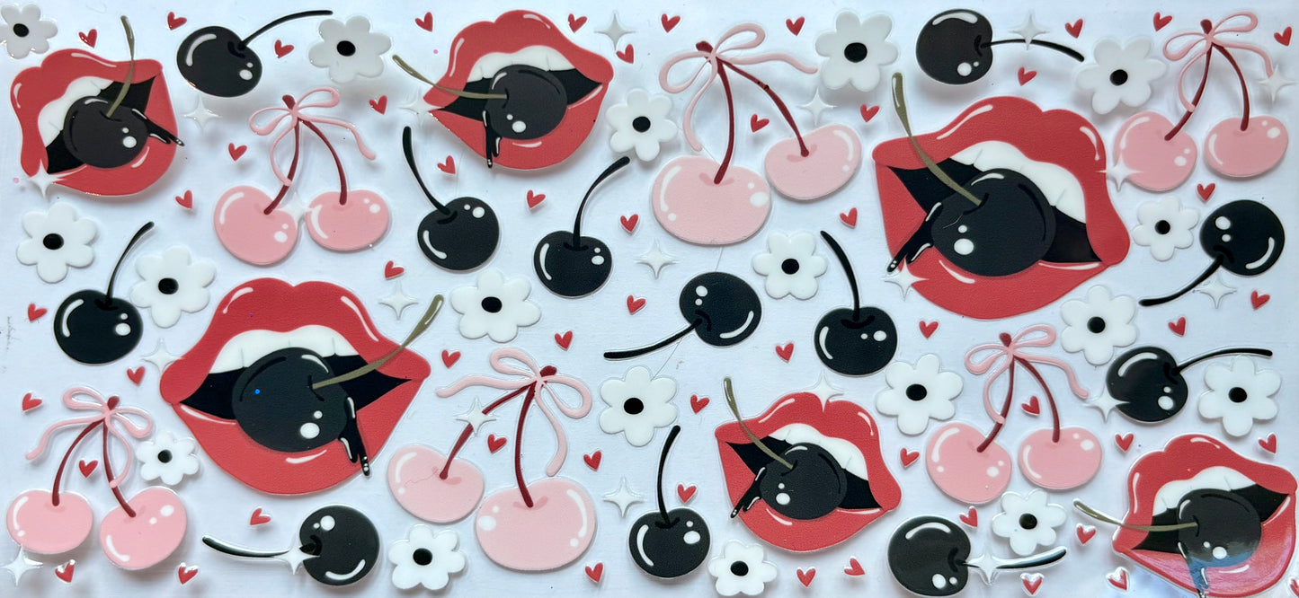 Cherry and Lips Decal