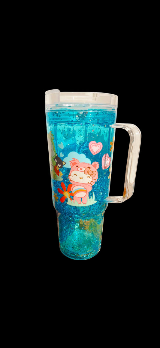 Carebear Hello Kitty Glitter 40oz