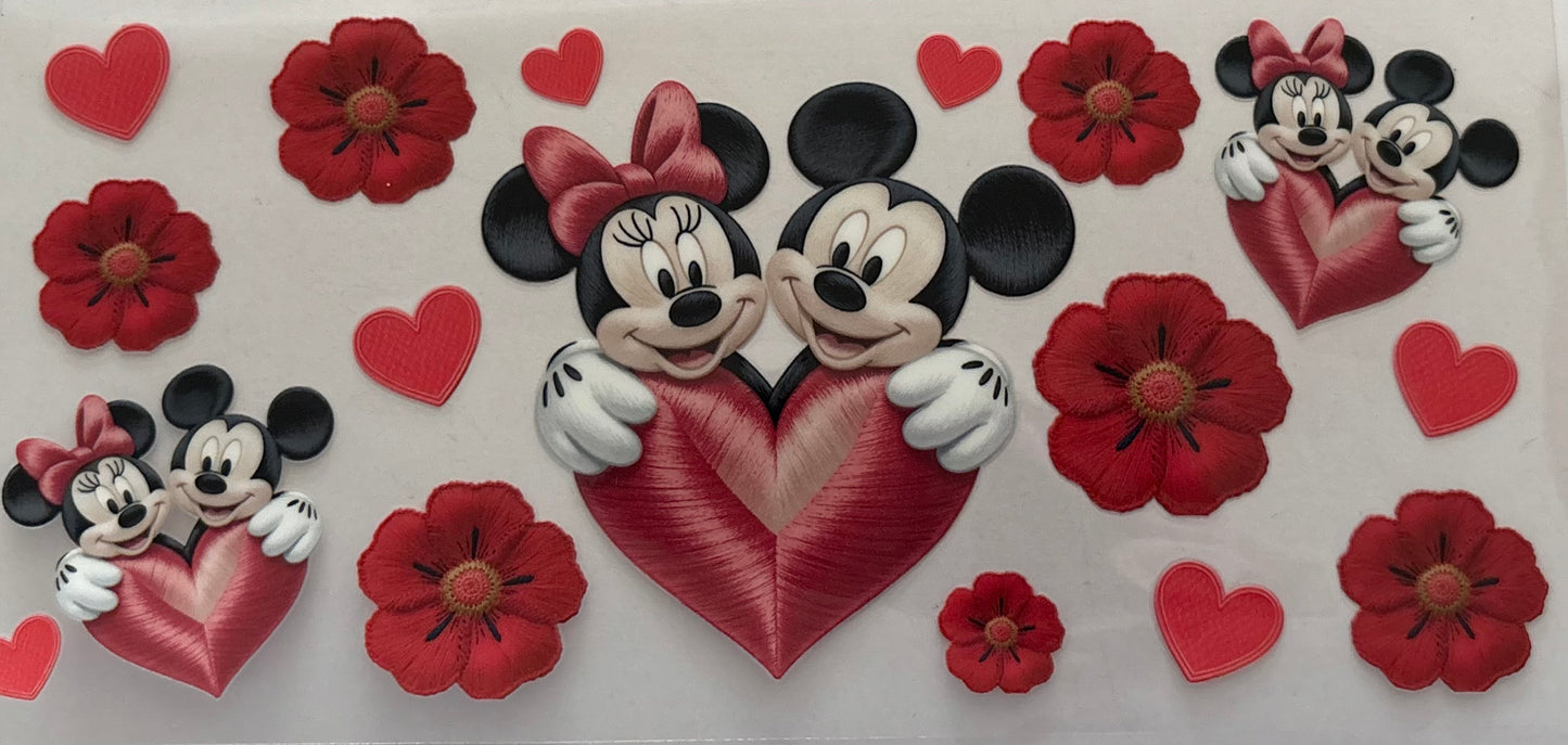 Minnie & Mickey Valentines Decal