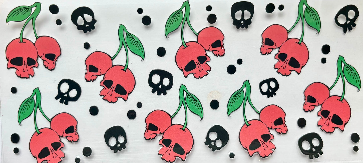 Cherry Skull Decal
