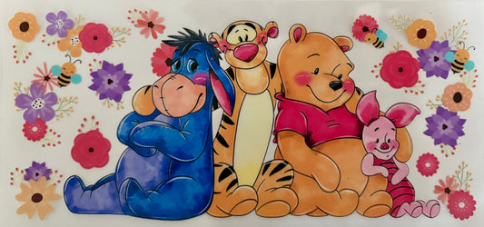 Neon Pooh and Friends Decal