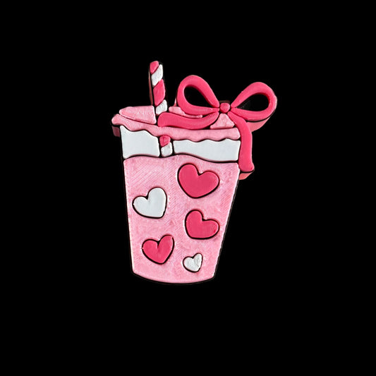 Valentines Day Iced Coffee Straw Topper