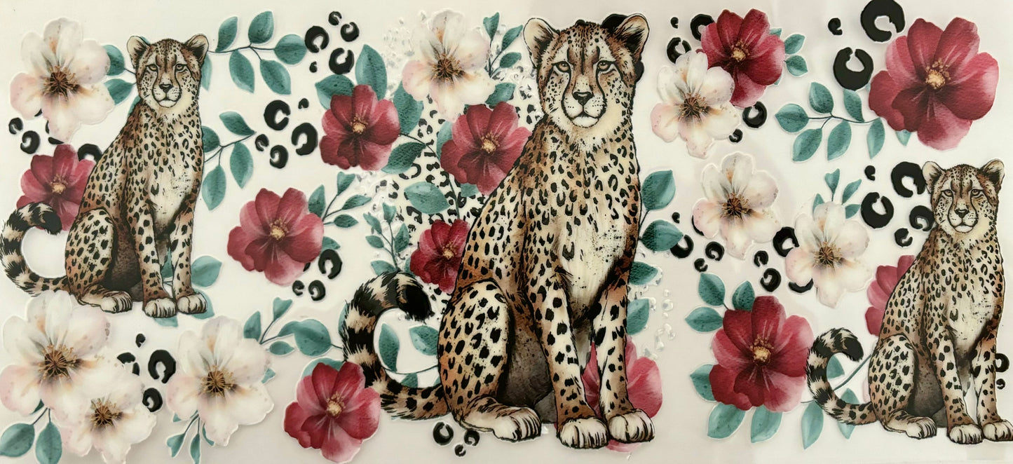 Leopard Floral Decal