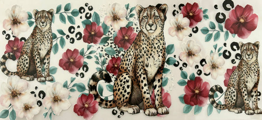 Leopard Floral Decal