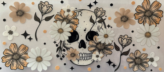 Floral Skull Decal