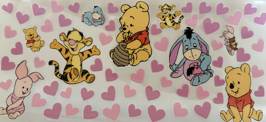 Pooh & Hearts Decal