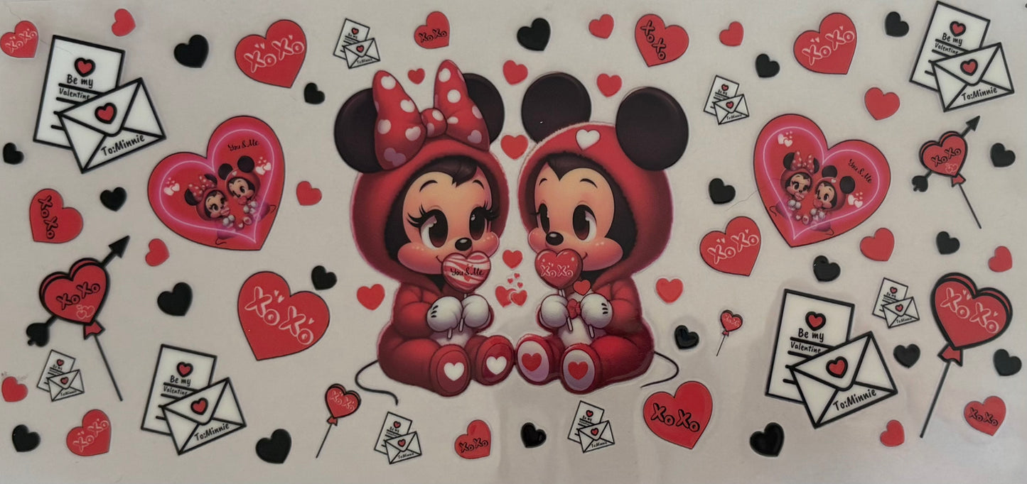 Minnie & Mickey Valentines Decal