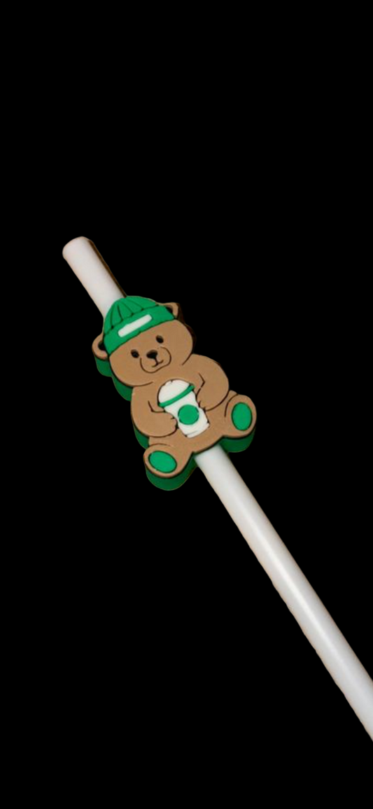 Coffee Bear Straw Topper