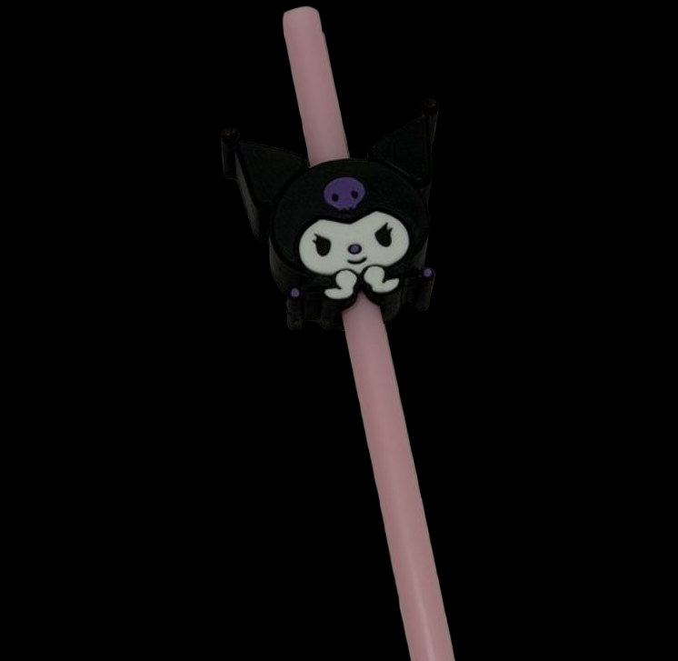 Kuromi Straw Topper