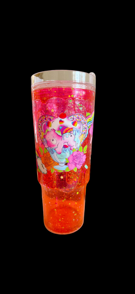 Care Bear Sundae Glitter Cup - Ready To Ship
